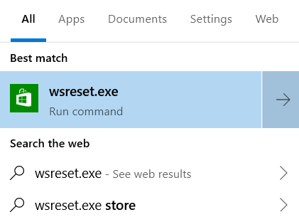 wsreset-min إصلاح خطأ Microsoft Store 0x80D02017 أثناء التنزيل في Windows 10