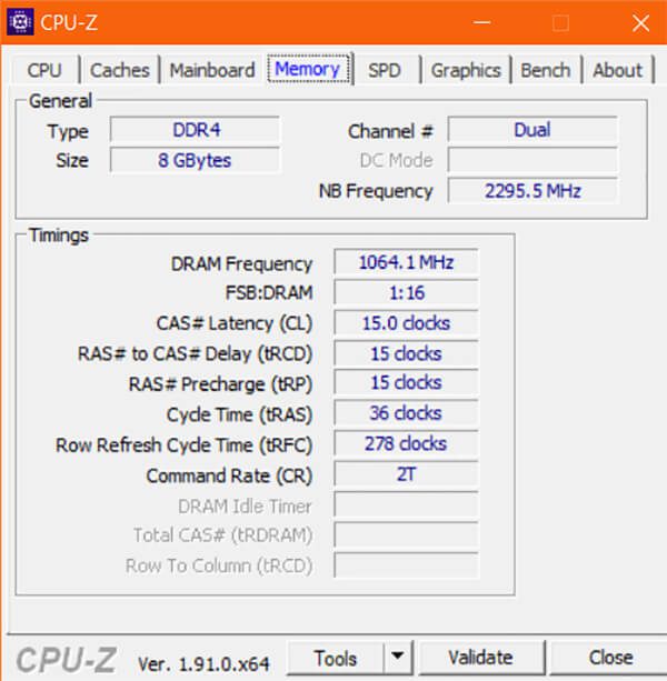 CPU-Z-Screenshot كيفية التحقق من مقدار ذاكرة الوصول العشوائي لديك على Windows