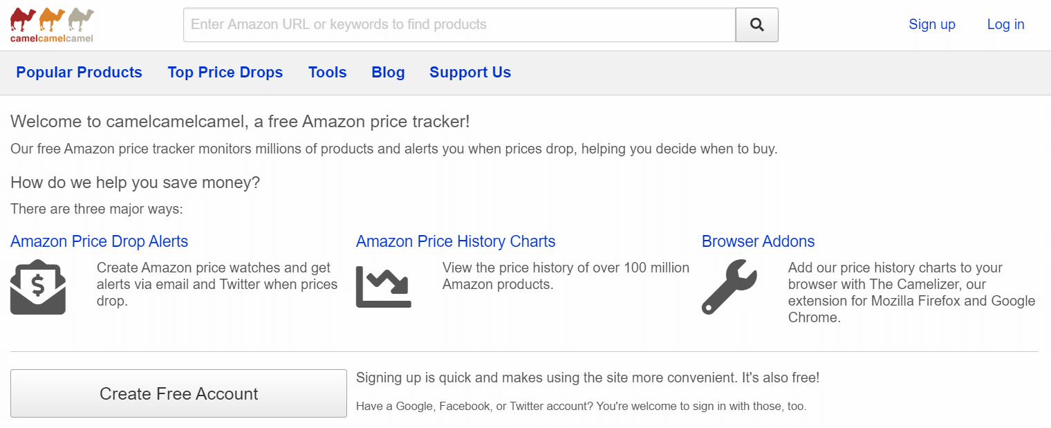Camel-CamelCamel أفضل 5 أدوات لتتبع الأسعار من Amazon لعام 2025
