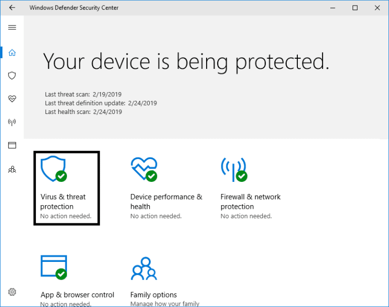 Click-on-the-Virus-threat-protection-settings-768x606-1 إصلاح مشاكل مزامنة OneDrive على Windows 10