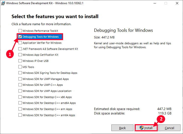 Debugging-tools-for-Windows كيفية قراءة ملفات تفريغ الذاكرة في Windows 10