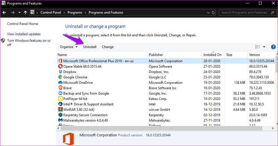 خطأ هذا الإجراء صالح فقط للمنتجات المثبتة حاليًا ،كيفية إصلاح على Windows 10 - %categories