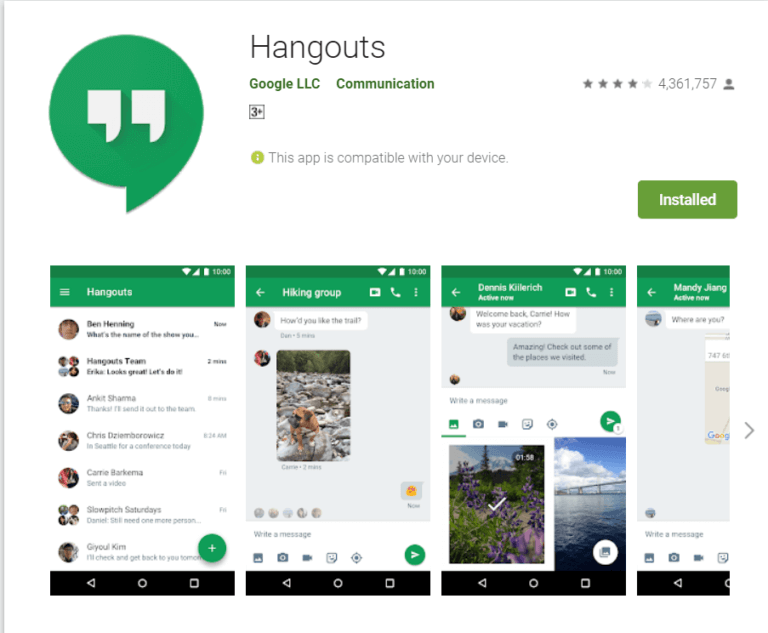 Google-Hangouts-1-768x633-1 أفضل 7 بدائل FaceTime لـ Android
