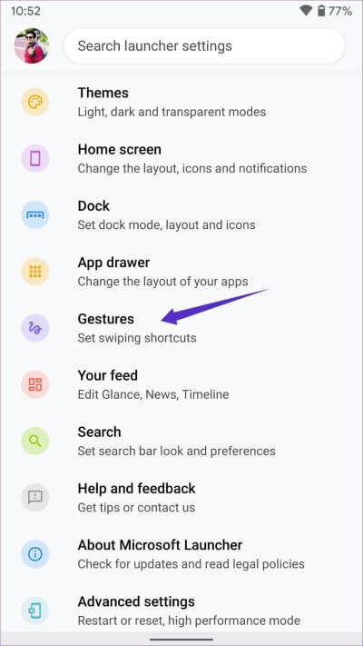 MS-launcher-gesture_935adec67b324b146ff212ec4c69054f أفضل  5 Launch­ers لانشر أندرويد بدعم الإيماءات