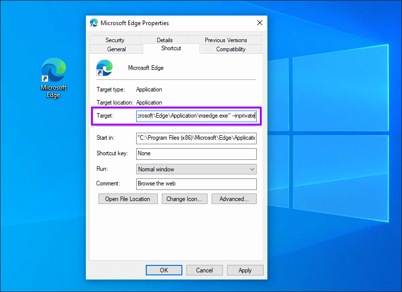 Microsoft-Edge-Chromium-Always-Launch-Inprivate-2_4d470f76dc99e18ad75087b1b8410ea9 كيفية ضبط التصفح InPrivate كإعداد افتراضي في Microsoft Edge Chromium