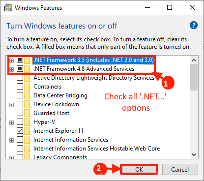 NET-framework إصلاح: Windows Update رمز الخطأ: 0x800f0922