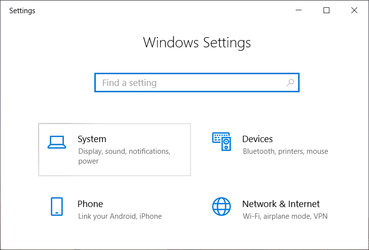 Press-Windows-key-I-to-open-Settings-then-click-on-System إصلاح مشاكل مزامنة OneDrive على Windows 10