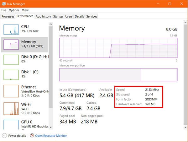 RAM-Type-and-Speed-from-Task-Manager-1 كيفية التحقق من مقدار ذاكرة الوصول العشوائي لديك على Windows