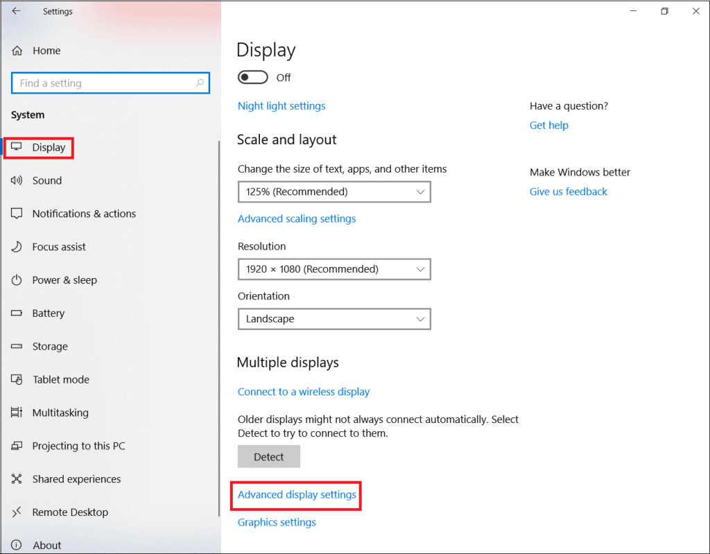 Screenshot-130-1-1024x799-1 إصلاح الشاشة الثانية لم يتم الكشف عنها في Windows 10