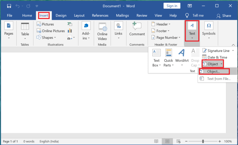 كيفية ادراج PDF  في Word Document - %categories