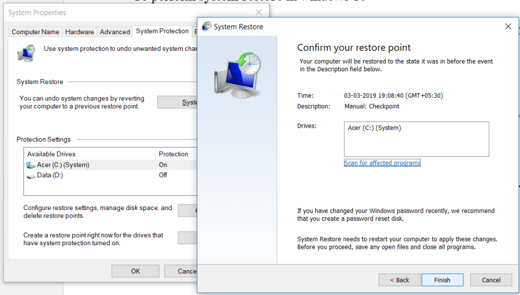 Screenshot-72-1024x580-1 كيفية استخدام استعادة النظام على Windows 10