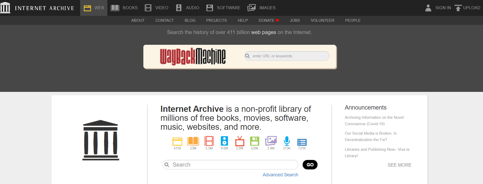 The-Internet-Archive أفضل 15 بديل مجاني للـ YouTube في 2025 - مواقع الفيديو مثل YouTube