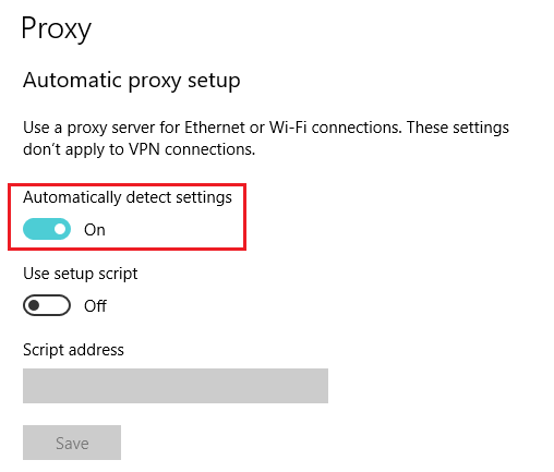 Under-Automatic-proxy-setup-toggle-on-the-switch-next-to-Automatically-detect-settings إصلاح مشاكل مزامنة OneDrive على Windows 10