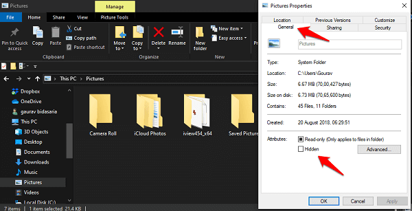 View-Hidden-Files-Folders-and-Drives-in-Windows-10-3 كيفية عرض الملفات المخفية والمجلدات ومحركات الأقراص في Windows 10