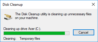 Wait-for-few-minutes-before-Disk-Cleanup-is-able-to-complete-its-operation إصلاح غير قادر على تحميل تحديث Windows 10 Creators