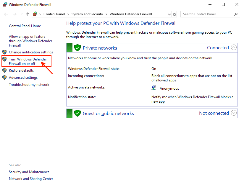 Widnows-firewall إصلاح: Windows Update رمز الخطأ: 0x800f0922