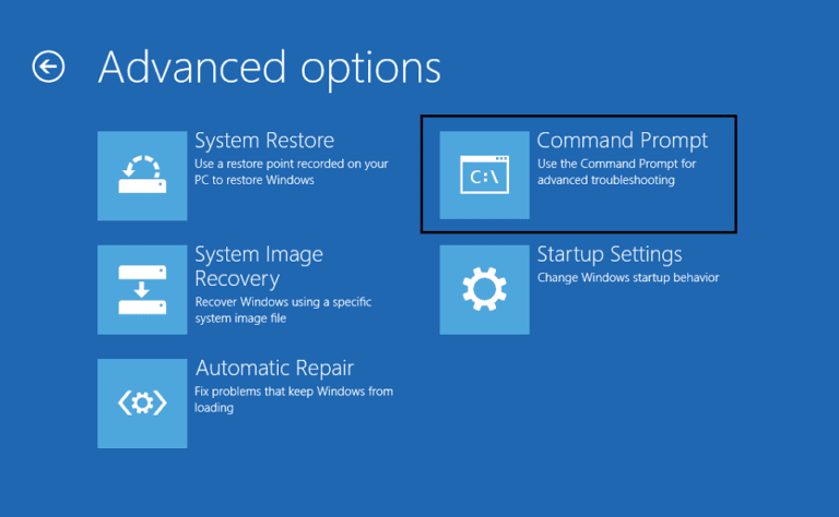 automatic-repair-couldnt-repair-your-pc-fix-open-command-prompt-768x474-1 الإصلاح خطأ لا يوجد جهاز قابل للتشغيل على Windows 10