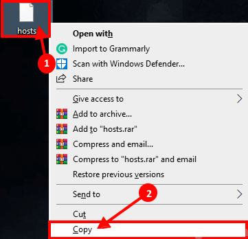 copy_hosts إصلاح: اتصال Microsoft مشبوه محظور من قبل برنامج مكافحة الفيروسات في Windows 10
