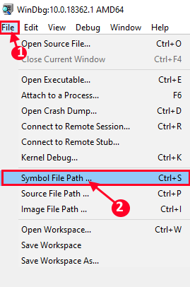 file_symbol-file-path كيفية قراءة ملفات تفريغ الذاكرة في Windows 10