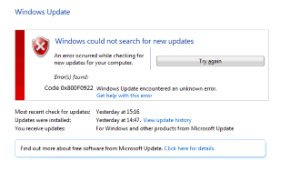 إصلاح: Windows Update رمز الخطأ: 0x800f0922 - %categories