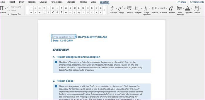 math-equation_935adec67b324b146ff212ec4c69054f كيفية إضافة الأحرف الخاصة في Microsoft Word وخدع أخرى