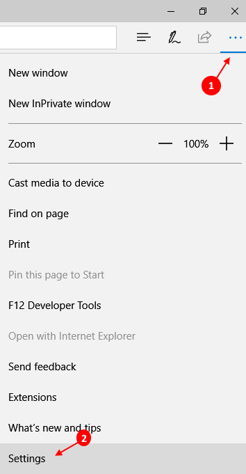 microsoft-edge-settings إصلاح: اتصال Microsoft مشبوه محظور من قبل برنامج مكافحة الفيروسات في Windows 10