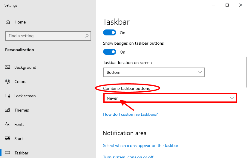كيفية إخفاء / إظهار النصوص بجانب الرموز في شريط المهام على Windows 10 - %categories