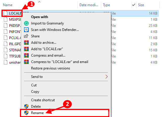 rename إصلاح: خطأ PCL XL في Windows 10
