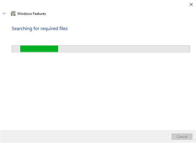 searching-for-required-files إصلاح: Windows Update رمز الخطأ: 0x800f0922