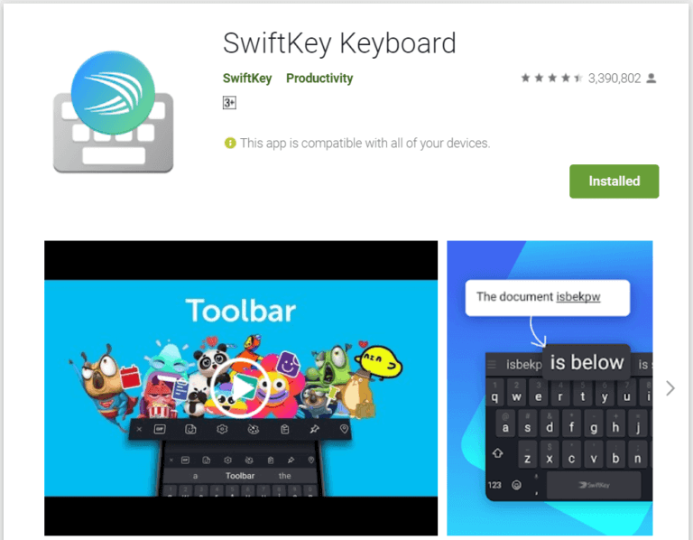 swift-keyboard-768x598-1 أفضل 10 تطبيقات لوحة مفاتيح Android لعام 2021