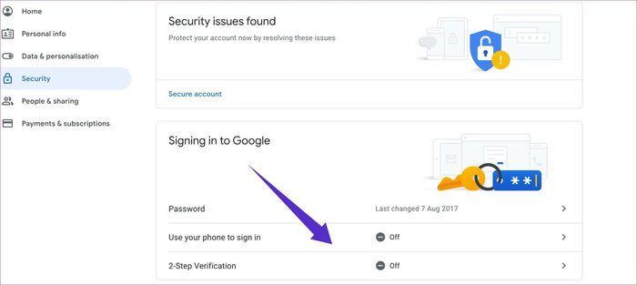 two-step-verification_935adec67b324b146ff212ec4c69054f كيفية إزالة سجل بحث جوجل في كل مكان ونصائح أخرى