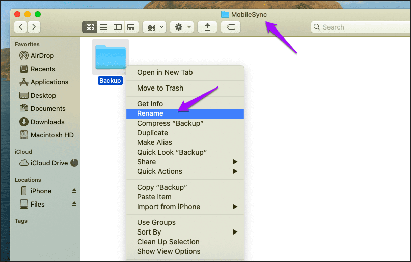كيفية تغيير موقع النسخ الاحتياطي iPhone على Mac - %categories