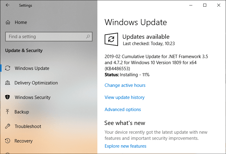 Comprovació de les finestres d'actualització començarà a descarregar actualitzacions - إإلاح. / DIV>