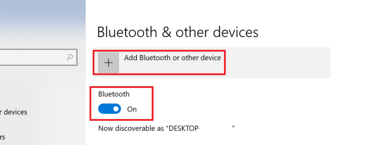 Enable-Bluetooth-and-click-on-add-device.-768x284-2 إصلاح تتطلب وحدة التحكم Xbox One اللاسلكية رقم PIN على Windows 10