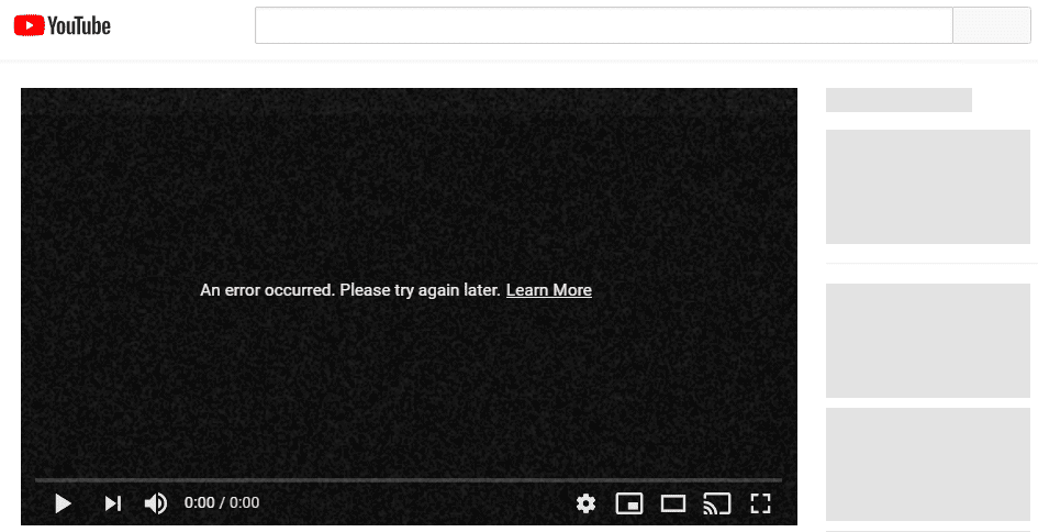 إصلاح لا يتم تحميل مقاطع فيديو YouTube. "حدث خطأ ، أعد المحاولة لاحقًا" - %categories