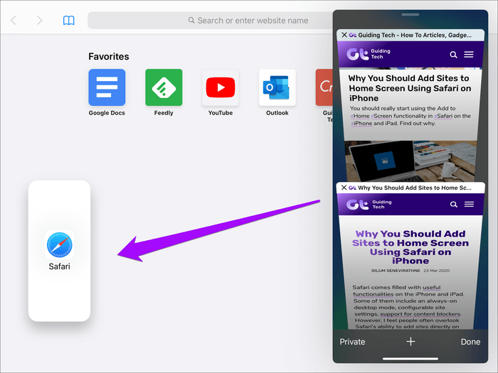 Ipados-Safari-Multiple-Windows-4_935adec67b324b146ff212ec4c69054f كيفية استخدام نوافذ متعددة Safari في iPadOS