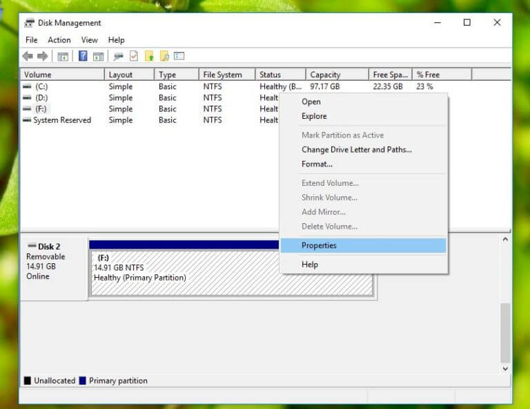 Now-once-it-is-open-right-click-on-the-drive-and-click-on-properties-to-open-it.-768x592-1 6 طرق لإصلاح مشكلة إخراج جهاز تخزين USB كبير السعة