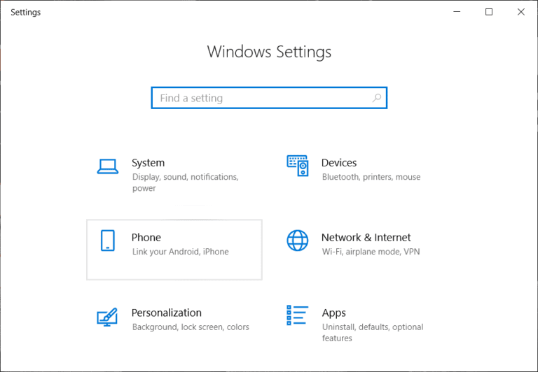 Now-when-the-settings-open-Click-on-the-Phone-option-768x532-1 إرسال رسائل نصية من جهاز الكمبيوتر باستخدام هاتف Android