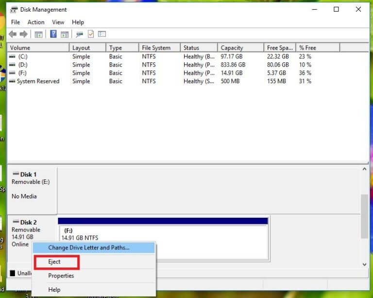 Right-click-on-that-and-choose-eject.-In-this-you-can-eject-the-USB-through-the-disk-manager.-768x613-1 6 طرق لإصلاح مشكلة إخراج جهاز تخزين USB كبير السعة