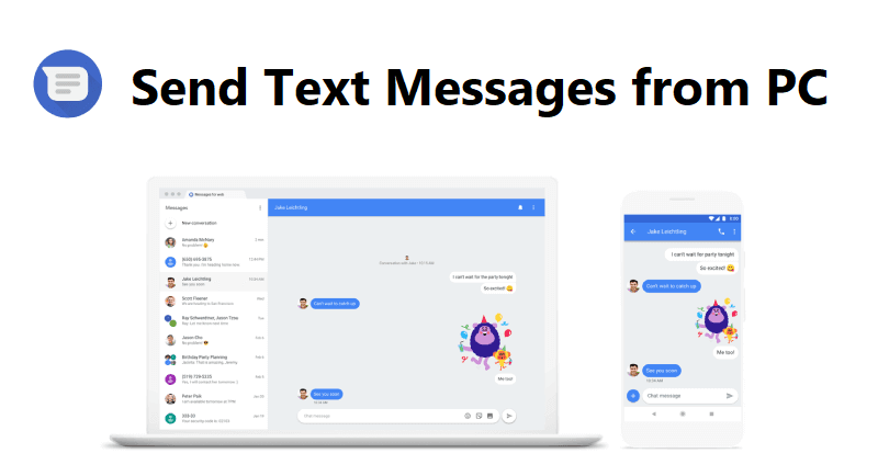 Send-Text-Messages-from-PC-using-an-Android-phone إرسال رسائل نصية من جهاز الكمبيوتر باستخدام هاتف Android
