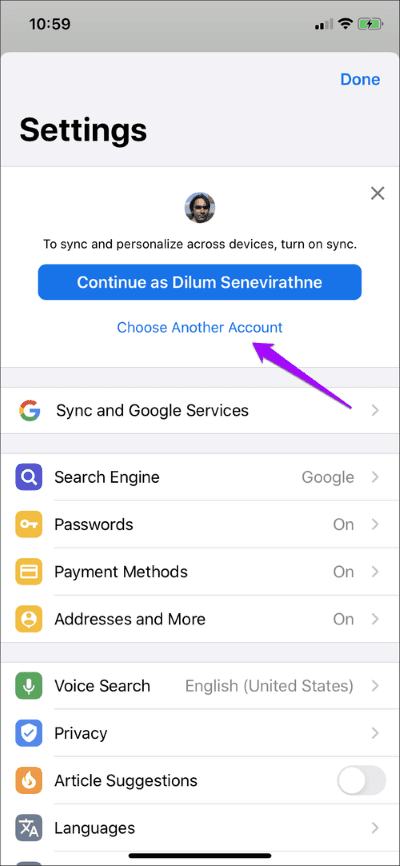 كيفية تبديل حسابات Google في Chrome لنظام iOS - %categories