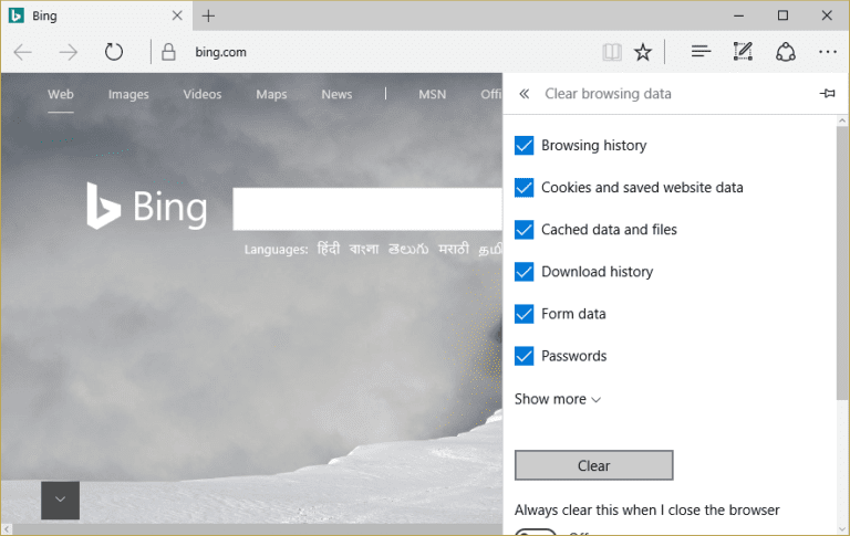 choose-everything-in-clear-browsing-data-and-click-on-clear-768x485-1 إصلاح لا يتم تحميل مقاطع فيديو YouTube. "حدث خطأ ، أعد المحاولة لاحقًا"