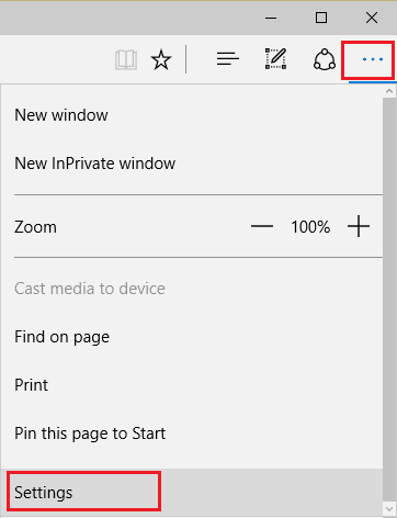 click-three-dots-and-then-click-settings-in-microsoft-edge إصلاح لا يتم تحميل مقاطع فيديو YouTube. "حدث خطأ ، أعد المحاولة لاحقًا"