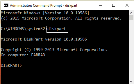 diskpart 6 طرق لإصلاح مشكلة إخراج جهاز تخزين USB كبير السعة