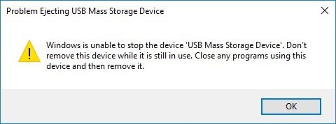 problem-ejecting-mass-storage-device 6 طرق لإصلاح مشكلة إخراج جهاز تخزين USB كبير السعة