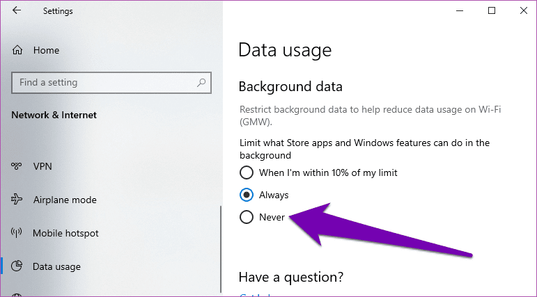 reduce-windows-10-data-usage-10_4d470f76dc99e18ad75087b1b8410ea9 7 طرق لتقليل كمية البيانات التي يستخدمها جهاز الكمبيوتر Windows 10