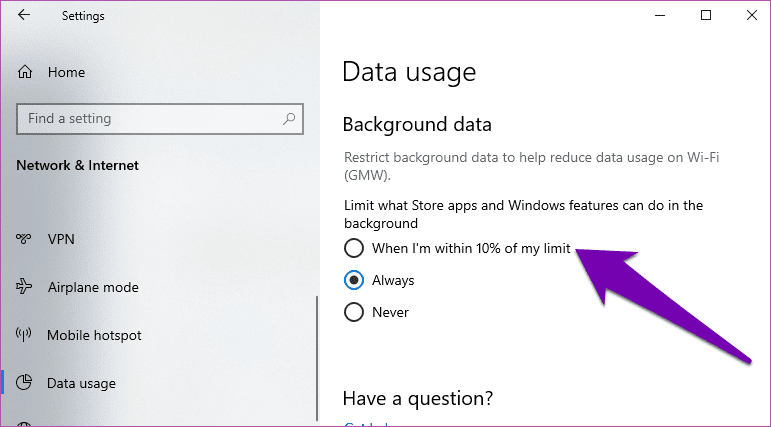 reduce-windows-10-data-usage-11_4d470f76dc99e18ad75087b1b8410ea9 7 طرق لتقليل كمية البيانات التي يستخدمها جهاز الكمبيوتر Windows 10