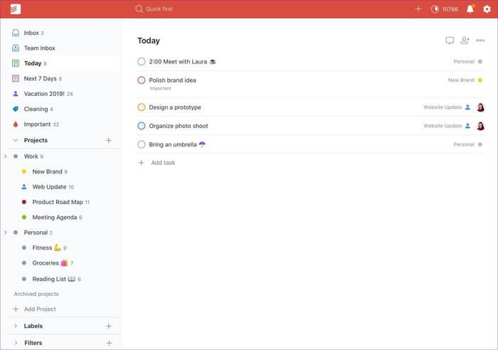 todoist-2_935adec67b324b146ff212ec4c69054f أفضل 5 تطبيقات لإدارة المهام لنظامي التشغيل iOS و Mac