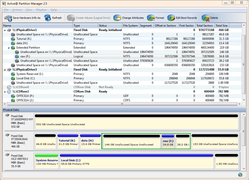 Active-@partition-Manager 6 برنامج مجانية لتقسيم القرص لنظام التشغيل Windows 10