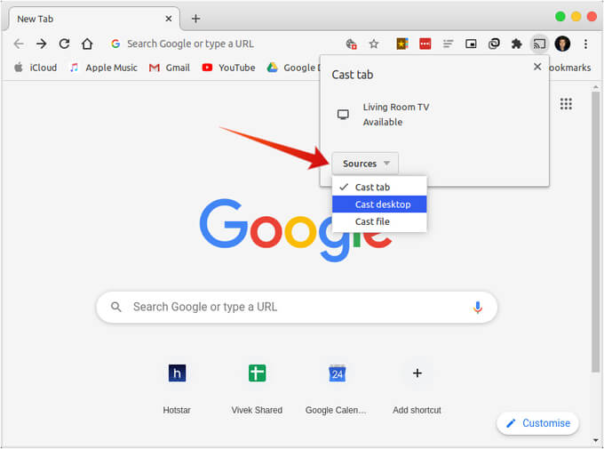 Cast-desktop-to-chromecast كيفية عكس و إرسال سطح المكتب إلى Chromecast للكمبيوتر الشخصي و Mac